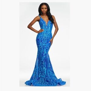 Elegant Blue Mermaid Ball Gown– Boutique Collection